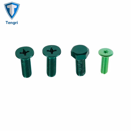 Aluminio anodizado 7075 Sujetadores Remache hueco Tornillos de cabeza hueca Tornillos hexagonales Tuerca hexagonal Arandelas planas Tornillo de pulgar Perno Allen para la industria química en stock